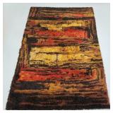 Large mid-century Rya style shag rug 6' 3' x 9' 9'