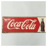 Vintage 'Drink Coca Cola' tin advertising sign-