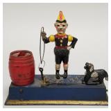 Hubley 'Trick Dog' mechanical cast iron bank-