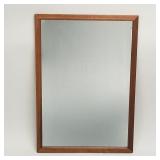 Mid-century walnut mirror- 28 1/2'H 40 1/4'W