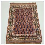 Vintage Persian handmade oriental rug- 6'1' x 4'2'