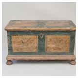 European decorated trunk- 27 1/2'H 49'W 25 1/2'D,