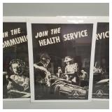 3 Civil Defense recruitment posters- 40'H 29'W