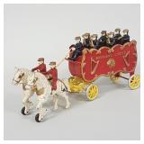 Hubley 'Overland Circus' cast iron horse drawn