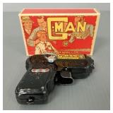 Marx G-man automatic toy pistol w/ box- 4" x 3"