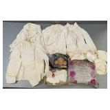 Gp incl vintage chef clothing, beaded belt,