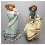 2 Lladro Gres porcelain: #12164 My Last Lamb