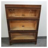 Globe Wernicke mahogany 3 section stacking