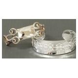 2 sterling silver cuff bracelets- 55.2g total