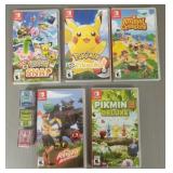 5 Nintendo Switch games incl Pokemon, Animal
