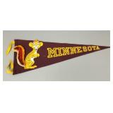 Vintage Minnesota Golden Gopher felt pennant w/