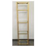 Tall narrow metal & glass etagere- 73"H 18"W 12"D