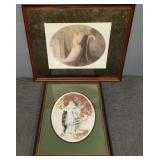 2 large framed Icart reprints- 1 limited edition