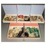 Lg gp costume jewelry & 10k gold enamel pin