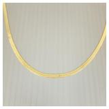 14k gold Italy herringbone necklace 7.4g  20'L