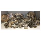 Large group silverplate, etc incl Victorian-