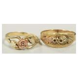 Two 10k Black Hills gold rings- 5.3g total,