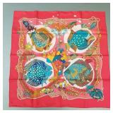 Hermes Grand Fonds silk scarf w/ box (unused) w/
