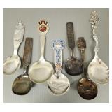 7 Scandinavian 830 silver souvenir spoons- 8 toz