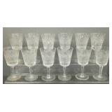 12 Waterford cut crystal 7'H goblets