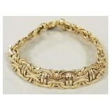 14k Italy gold fancy link bracelet- 12.3g,