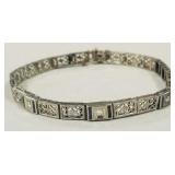 Vintage stamped platinum & 14k white gold