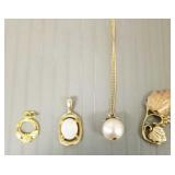 Gp gold jewelry 3.4g total: 14k chain 18'L, -