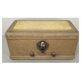 Antique Northome radio in metal cabinet- 8 1/2'H