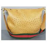 Vintage Gucci ostrich leather shoulder bag-