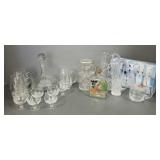 Gp cut / etched crystal, etc incl ship decanter &