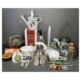 Gp cookware incl Alessi teapot, Portmeiron cups,