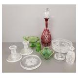 Group cut crystal & colored glass, etc incl