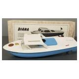 Sutcliffe Model Diana tin wind-up boat w/ box