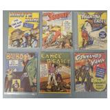 Six 1942 Mighty Midget Comics incl Mr. Scarlet,