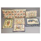 7 vintage needlepoint pillows/ bags-
