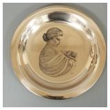 1972 sterling silver Mother's Day plate- 6 toz,