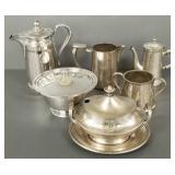 Group institutional silverplate serving pieces