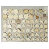 Group U.S. silver coins incl half dollars,