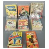 8 vintage Better Little Books, etc incl Popeye,