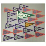 23 mini, etc 1937 Cubs felt pennants incl