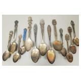 13 sterling silver souvenir spoons- 5 toz total