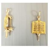 Two 10k gold fraternity pin/ charms- 4.8g total