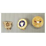 Three 10k gold fraternity, etc pins- 5g total,
