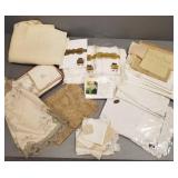 Group vintage, etc table linens incl lace, cut/