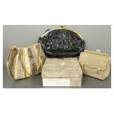 3 Judith Leiber vintage leather bags/ purses incl