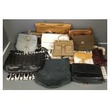 Group asst. purses & totes incl leather Henry's