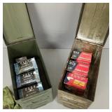 2 ammo boxes w/ ammo, etc