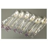 6 Alvin Chateau Rose sterling silver spoons N.O.S.