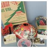 Group vintage Christmas decor, etc incl