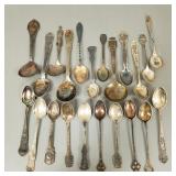 22 Scandinavian, etc 830 silver souvenir spoons-